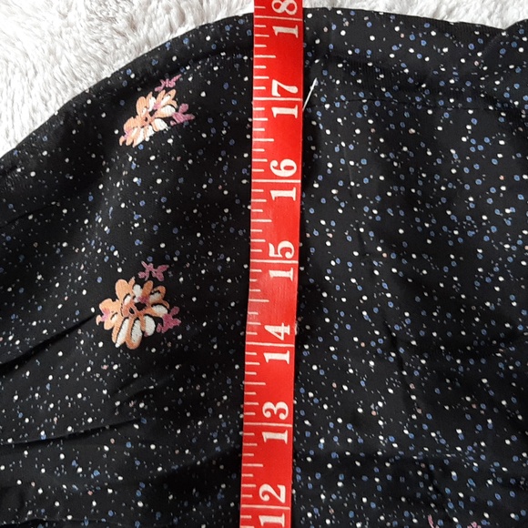 Vintage Sheer Polyester Strapless Waterfall  Floral Dress - Picture 5 of 9